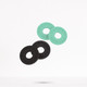 Strap Blocks Fender, Black Surf Green